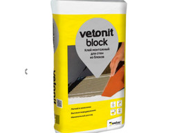 Цементный клей для блоков и кирпича Weber.Vetonit Block, 25 кг