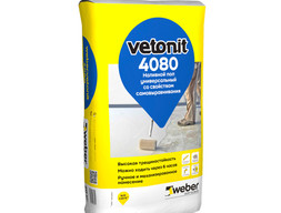 Универсальный наливной пол со свойством самовыравнивания Vetonit 4080, 20 кг